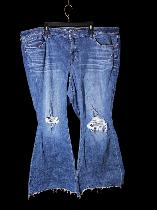 torrid Denim - torrid Blue Distressed Flare Jeans *TALL*
